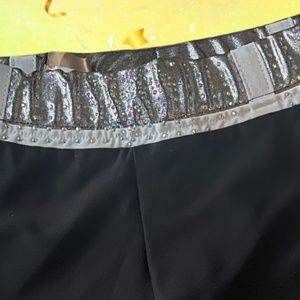 sporty shorts with rhinestones